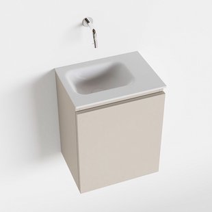 MONDIAZ OLAN 40cm toiletmeubel linen. LEX wastafel talc links geen kraangat