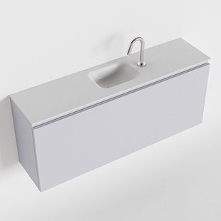 MONDIAZ OLAN 120cm toiletmeubel cale. LEX wastafel talc midden 1 kraangat