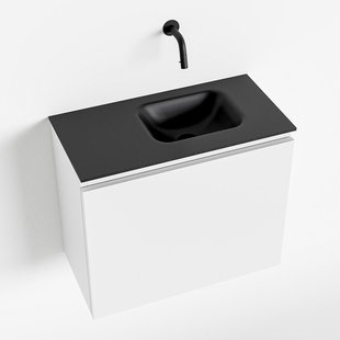 MONDIAZ OLAN 60cm toiletmeubel talc. LEX wastafel urban rechts geen kraangat