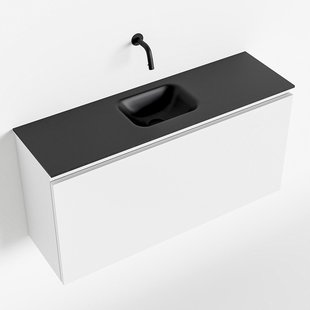 MONDIAZ OLAN 100cm toiletmeubel talc. LEX wastafel urban midden geen kraangat