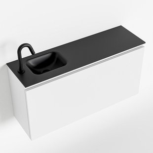 MONDIAZ OLAN 100cm toiletmeubel talc. LEX wastafel urban links 1 kraangat