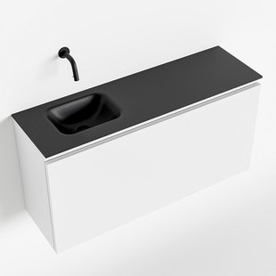 MONDIAZ OLAN 100cm toiletmeubel talc. LEX wastafel urban links geen kraangat