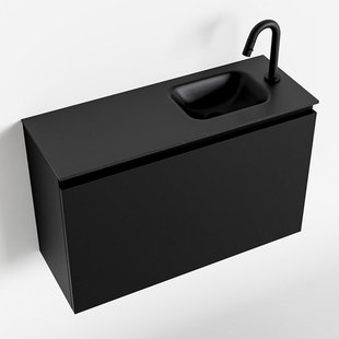 MONDIAZ OLAN 80cm toiletmeubel urban. LEX wastafel urban rechts 1 kraangat