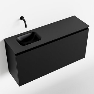 MONDIAZ OLAN 100cm toiletmeubel urban. LEX wastafel urban links geen kraangat