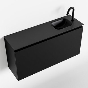 MONDIAZ OLAN 100cm toiletmeubel urban. LEX wastafel urban rechts 1 kraangat