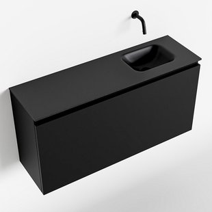 MONDIAZ OLAN 100cm toiletmeubel urban. LEX wastafel urban rechts geen kraangat