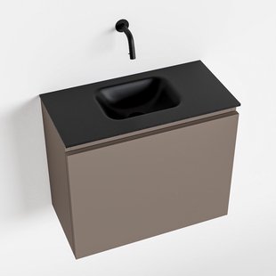 MONDIAZ OLAN 60cm toiletmeubel smoke. LEX wastafel urban midden geen kraangat