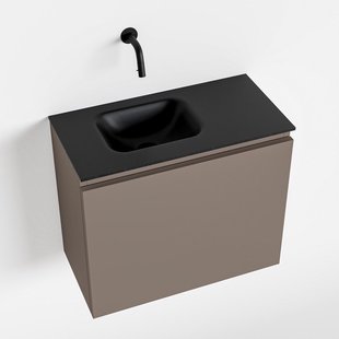 MONDIAZ OLAN 60cm toiletmeubel smoke. LEX wastafel urban links geen kraangat
