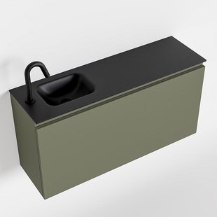 MONDIAZ OLAN 100cm toiletmeubel army. LEX wastafel urban links 1 kraangat