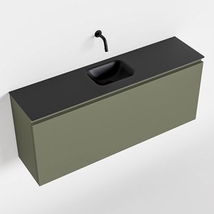 MONDIAZ OLAN 120cm toiletmeubel army. LEX wastafel urban midden geen kraangat