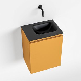 MONDIAZ OLAN 40cm toiletmeubel ocher. LEX wastafel urban rechts geen kraangat