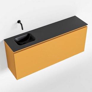 MONDIAZ OLAN 120cm toiletmeubel ocher. LEX wastafel urban links geen kraangat