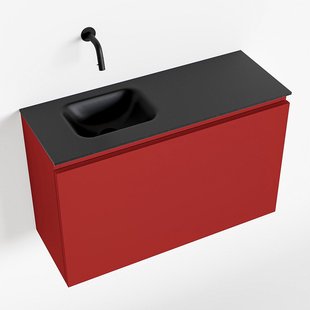 MONDIAZ OLAN 80cm toiletmeubel fire. LEX wastafel urban links geen kraangat