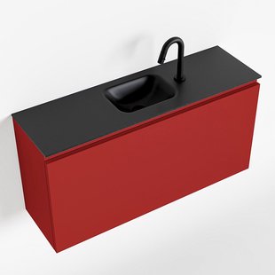 MONDIAZ OLAN 100cm toiletmeubel fire. LEX wastafel urban midden 1 kraangat