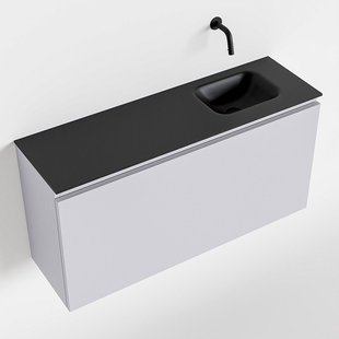 MONDIAZ OLAN 100cm toiletmeubel cale. LEX wastafel urban rechts geen kraangat