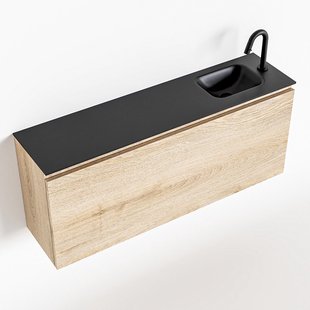 MONDIAZ OLAN 120cm toiletmeubel washed_oak. LEX wastafel urban rechts 1 kraangat