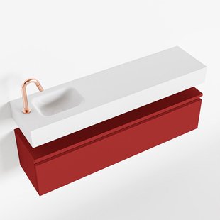 MONDIAZ ANDOR 120cm toiletmeubel fire. LEX 120cm wastafel talc links 1 kraangat MONDIAZ ANDOR 120cm toiletmeubel fire. LEX 120cm wastafel talc links 1 kraangat