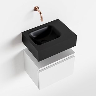 MONDIAZ ANDOR 40cm toiletmeubel talc. LEX 40cm wastafel urban rechts 1 kraangat