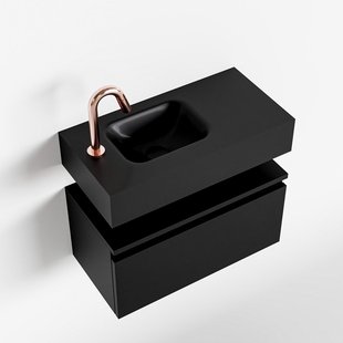 MONDIAZ ANDOR 60cm toiletmeubel urban. LEX 60cm wastafel urban links 1 kraangat