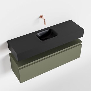MONDIAZ ANDOR 100cm toiletmeubel army. LEX 100cm wastafel urban midden geen kraangat
