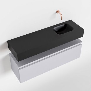 MONDIAZ ANDOR 100cm toiletmeubel cale. LEX 100cm wastafel urban rechts geen kraangat