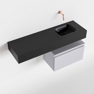 MONDIAZ ANDOR 50cm toiletmeubel cale. LEX 100cm wastafel urban rechts geen kraangat