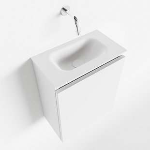 MONDIAZ TURE 40cm toiletmeubel kleur. EDEN wastafel talc midden geen kraangat