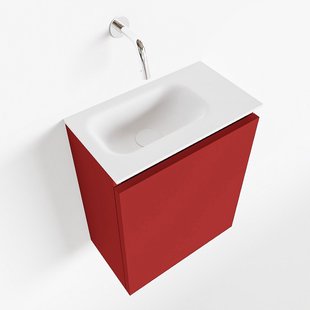 MONDIAZ TURE 40cm toiletmeubel fire. EDEN wastafel talc links geen kraangat