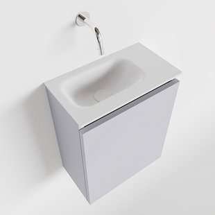 MONDIAZ TURE 40cm toiletmeubel cale. EDEN wastafel talc links geen kraangat