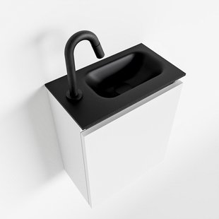 MONDIAZ TURE 40cm toiletmeubel talc. EDEN wastafel urban rechts 1 kraangat