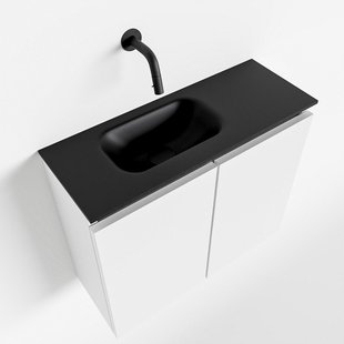 MONDIAZ TURE 60cm toiletmeubel talc. EDEN wastafel urban links geen kraangat