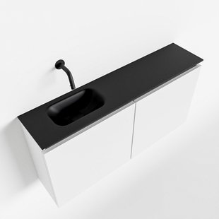 MONDIAZ TURE 100cm toiletmeubel talc. EDEN wastafel urban links geen kraangat