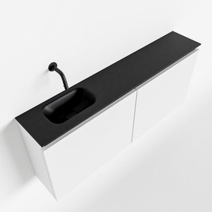 MONDIAZ TURE 120cm toiletmeubel talc. EDEN wastafel urban links geen kraangat