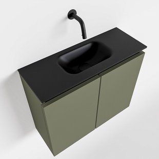 MONDIAZ TURE 60cm toiletmeubel army. EDEN wastafel urban midden geen kraangat