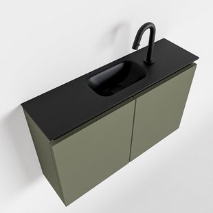 MONDIAZ TURE 80cm toiletmeubel army. EDEN wastafel urban midden 1 kraangat