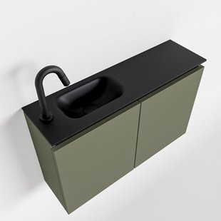 MONDIAZ TURE 80cm toiletmeubel army. EDEN wastafel urban links 1 kraangat