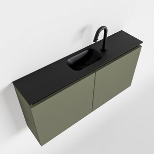 MONDIAZ TURE 100cm toiletmeubel army. EDEN wastafel urban midden 1 kraangat
