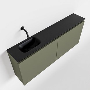 MONDIAZ TURE 120cm toiletmeubel army. EDEN wastafel urban links geen kraangat