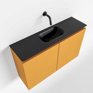 MONDIAZ TURE 80cm toiletmeubel ocher. EDEN wastafel urban midden geen kraangat