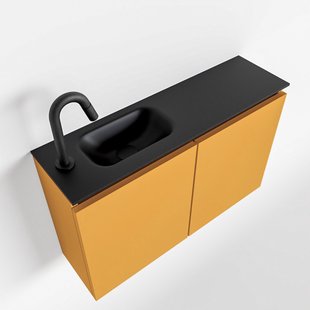 MONDIAZ TURE 80cm toiletmeubel ocher. EDEN wastafel urban links 1 kraangat