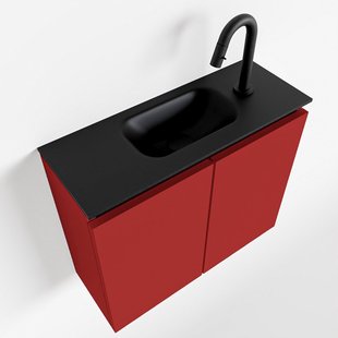 MONDIAZ TURE 60cm toiletmeubel fire. EDEN wastafel urban midden 1 kraangat