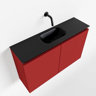 MONDIAZ TURE 80cm toiletmeubel fire. EDEN wastafel urban midden geen kraangat