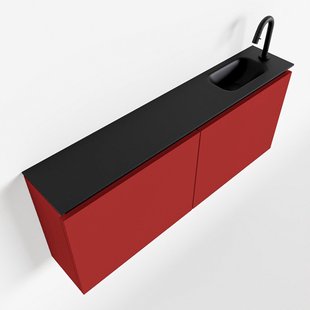 MONDIAZ TURE 120cm toiletmeubel fire. EDEN wastafel urban rechts 1 kraangat