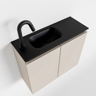 MONDIAZ TURE 60cm toiletmeubel linen. EDEN wastafel urban links 1 kraangat