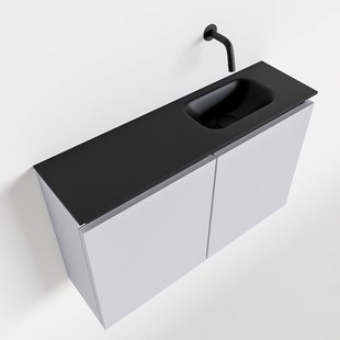 MONDIAZ TURE 80cm toiletmeubel cale. EDEN wastafel urban rechts geen kraangat