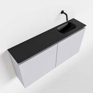 MONDIAZ TURE 100cm toiletmeubel cale. EDEN wastafel urban rechts geen kraangat