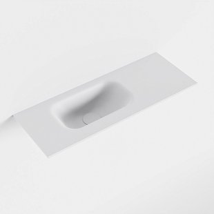 MONDIAZ EDEN Talc solid surface inleg wastafel voor toiletmeubel 60cm. Positie wasbak links