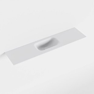 MONDIAZ EDEN Talc solid surface inleg wastafel voor toiletmeubel 90cm. Positie wasbak midden