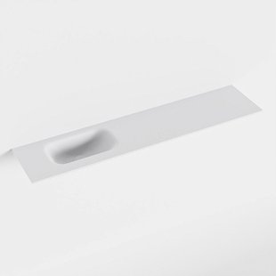 MONDIAZ EDEN Talc solid surface inleg wastafel voor toiletmeubel 100cm. Positie wasbak links