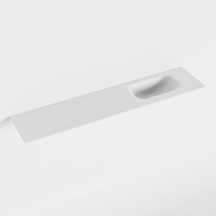 MONDIAZ EDEN Talc solid surface inleg wastafel voor toiletmeubel 100cm. Positie wasbak rechts